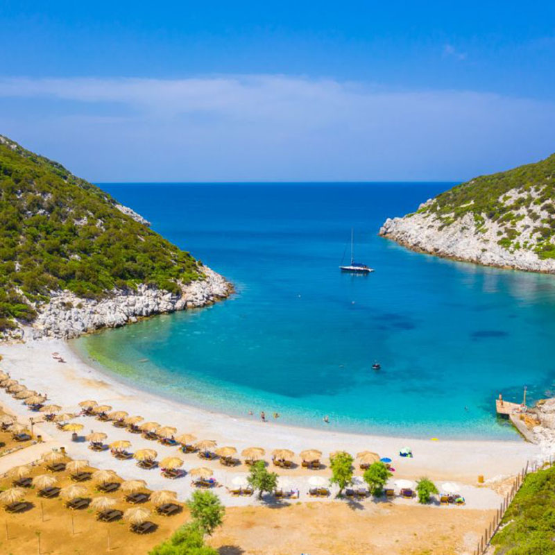 A view of Glysteri Beach