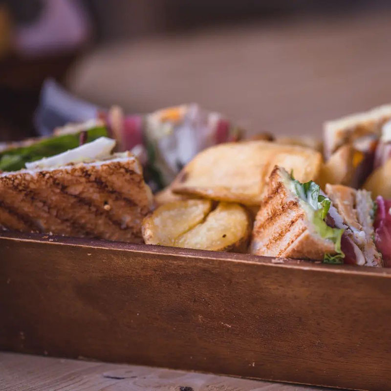 A snapshot of a club sandwich