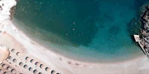 Aero view of Glysteri Beach