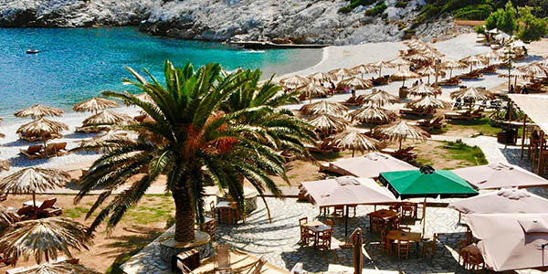 A view of Glysteri Beach Bar
